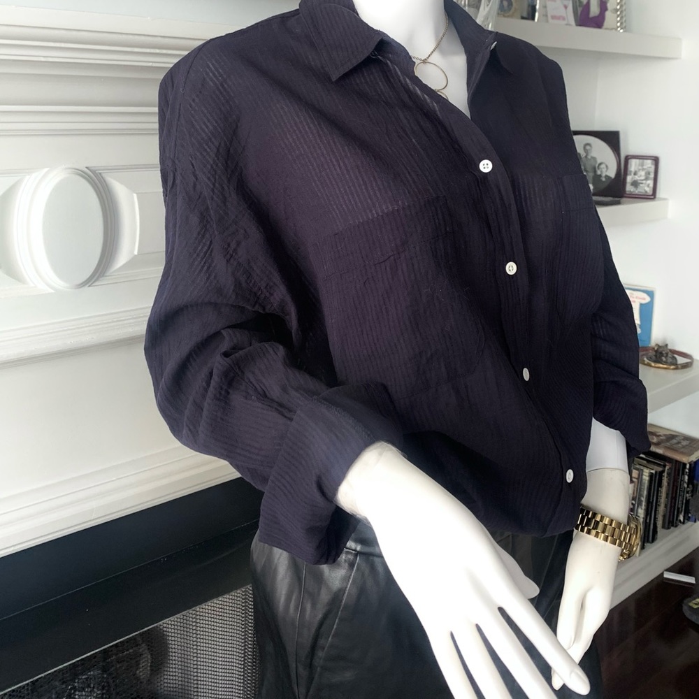 Vince navy blue blouse